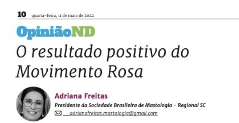 Dra. Adriana Freitas destaca o impacto positivo do Movimento Rosa